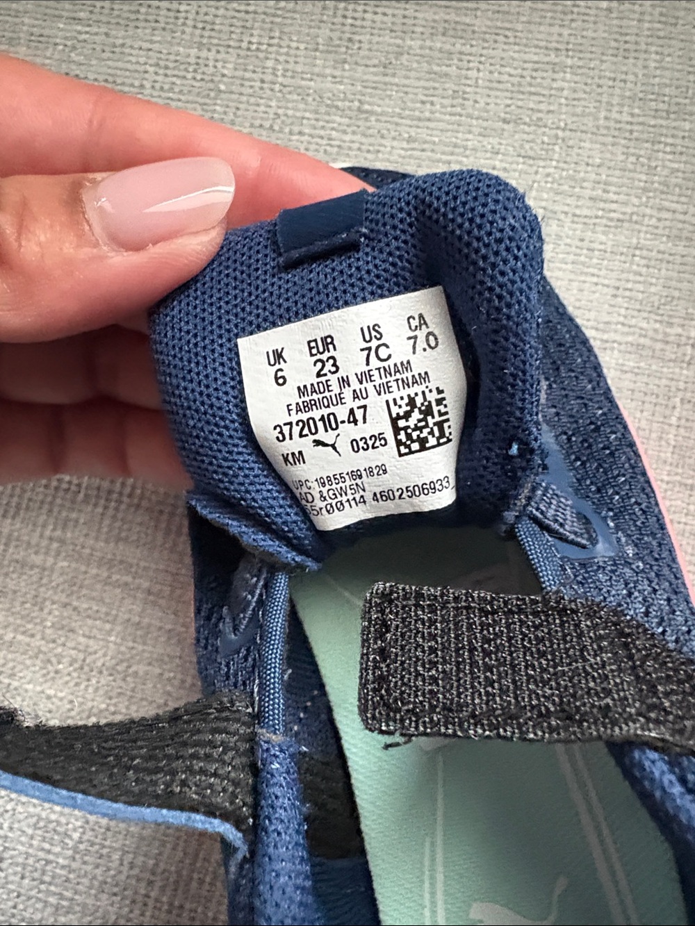 Puma Kids Navy and Pink Lightweight Sneakers - Picture 3 of 3